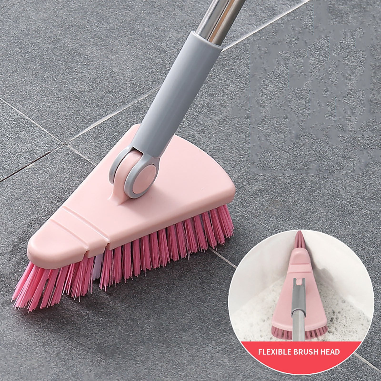 Extendable Rotatable Floor Cleaning Brush with Detachable Handle - Long ...
