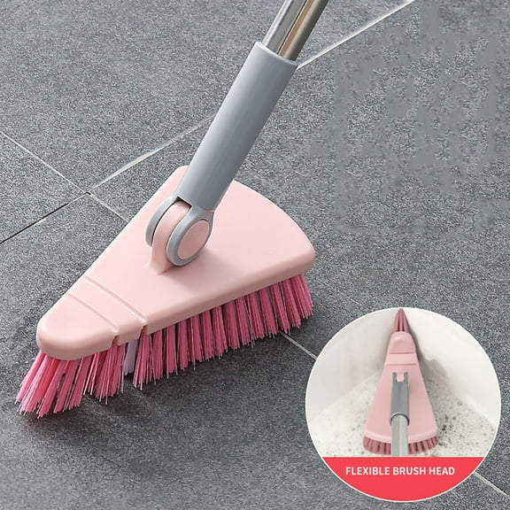 Extendable Rotatable Scrub Brush with Detachable Handle for Cleaning Tiles, Ceiling Fans, Grout & Hard-to-Reach Corners