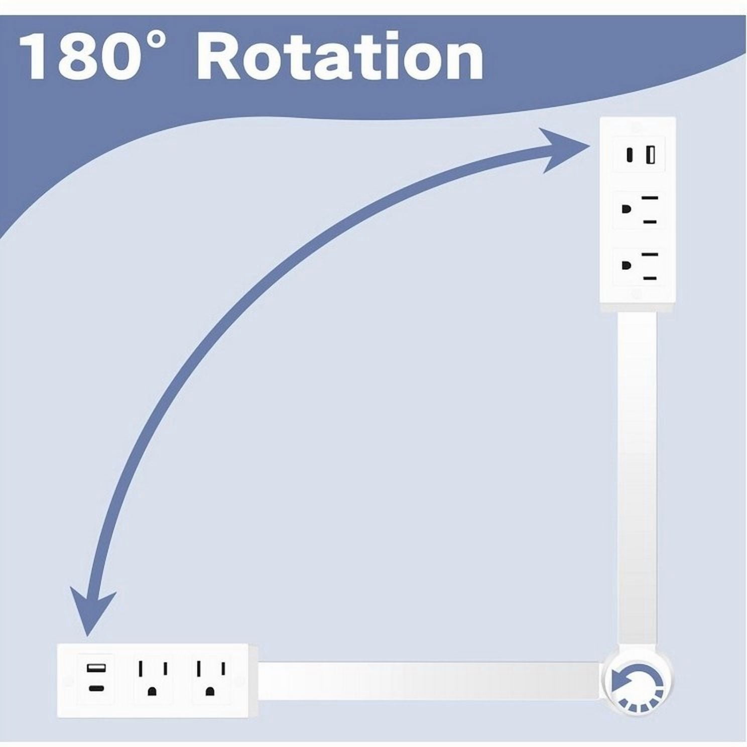 Extendable Rotating Outlet,Expandable 18-27.5 Inches, with 180 ...