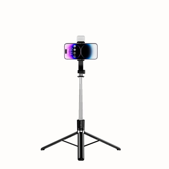Extendable Selfie Stick Tripod with Detachable Bluetooth Remote, Portable All-in-One Cell Phone Stand, 360 °   Rotation Phone Holder for Vlog Live Streaming Travel Outdoor Photography