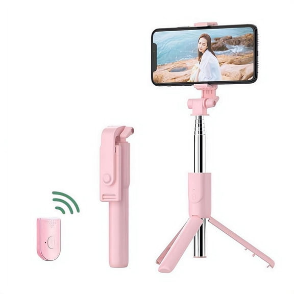 Extendable Selfie Stick Tripod with Fill Light & Bluetooth Remote, Cell Phone Stand for Selfies Live Streaming Vlogging