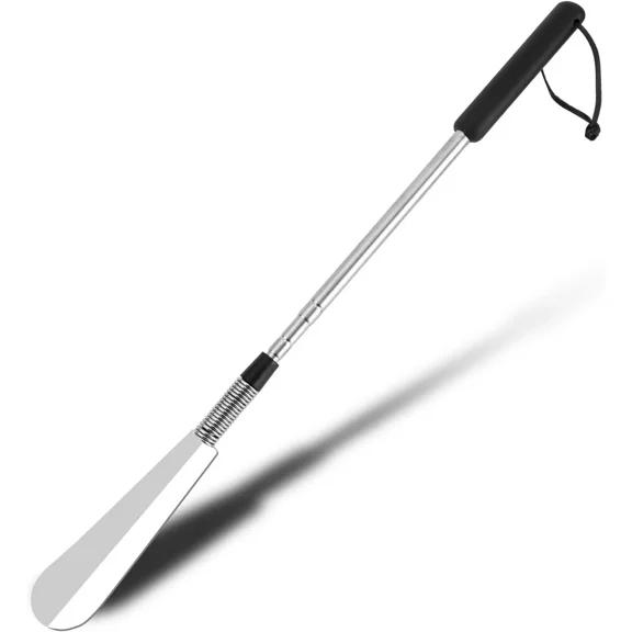Extendable Shoe Horn Premium Stainless Steel Adjustable Handle Lifter Long Telescopic Travel Helper Aid Tools Women Men Seniors
