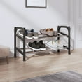 Extendable Shoe Rack with 2 Shelves, Organize Your Shoes Efficiently
