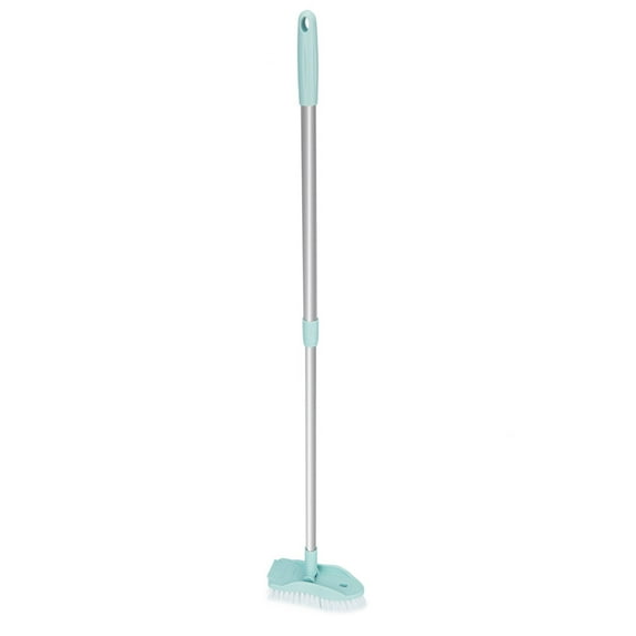 Extendable Shower Scrubber, Long Handled Scrub Brush for Bathtub, Bathroom, Wall, Floor, Kitchen, Toilet, Blue