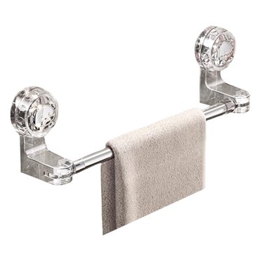 Suction Cup Towel Bar - Extendable 17-29 Inch Chrome Plated Stainless Steel