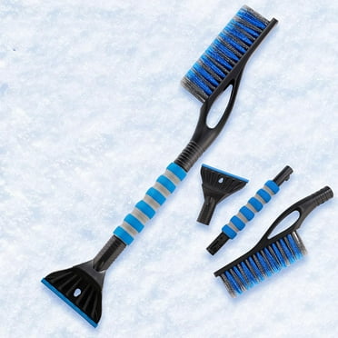 Extendable Snow Brush and Ice Scraper, 2-in-1 Snow Brush for Car,270°Pivoting Snow Scraper Brush for Car Windshield, Telescoping Ice Scraper, Foam Grip, Heavy Duty Snow Remover for Cars, Trucks
