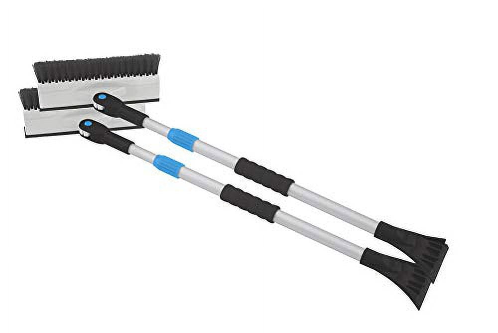 Violet Comfortable Grip 32 Extendable Car Snow Brush with Ice Scraper,  Scratch-Free Snow Removal Broom, Snow, Ice and Frost Remover 