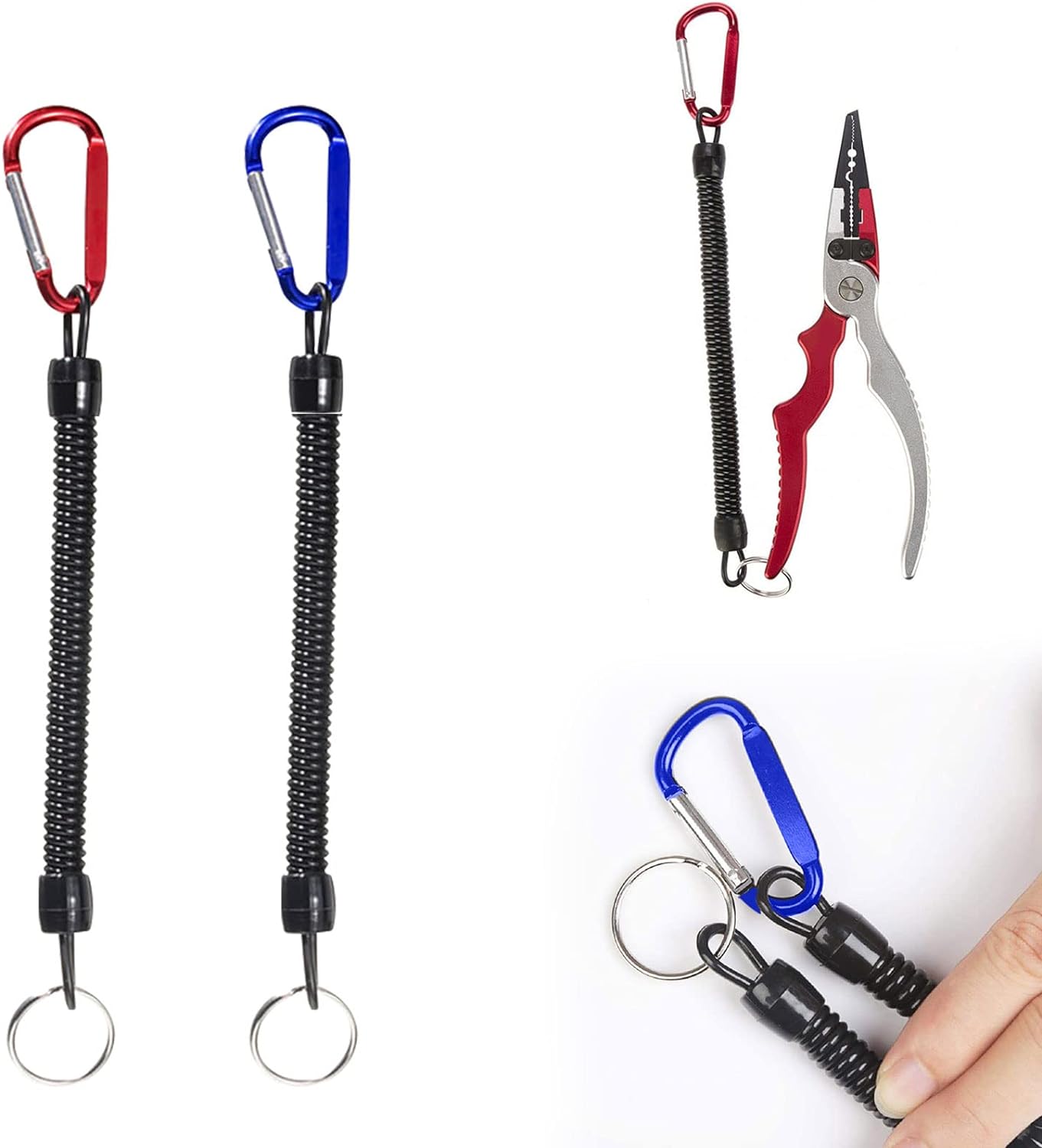 Extendable Spiral Key Ring for Tools and Gear