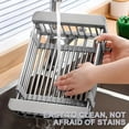 thumbnail image 1 of NATPLUS Extendable Sink Dish Drying Rack, Adjustable Stainless Steel Over the Sink Drainer Basket for Fruits, Vegetables and Dishes, Space-Saving Kitchen Organizer, 1 of 6