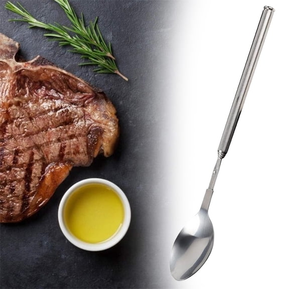 Extendable Stainless Steel Telescopic Spoon – Perfect for Barbecues & Camping