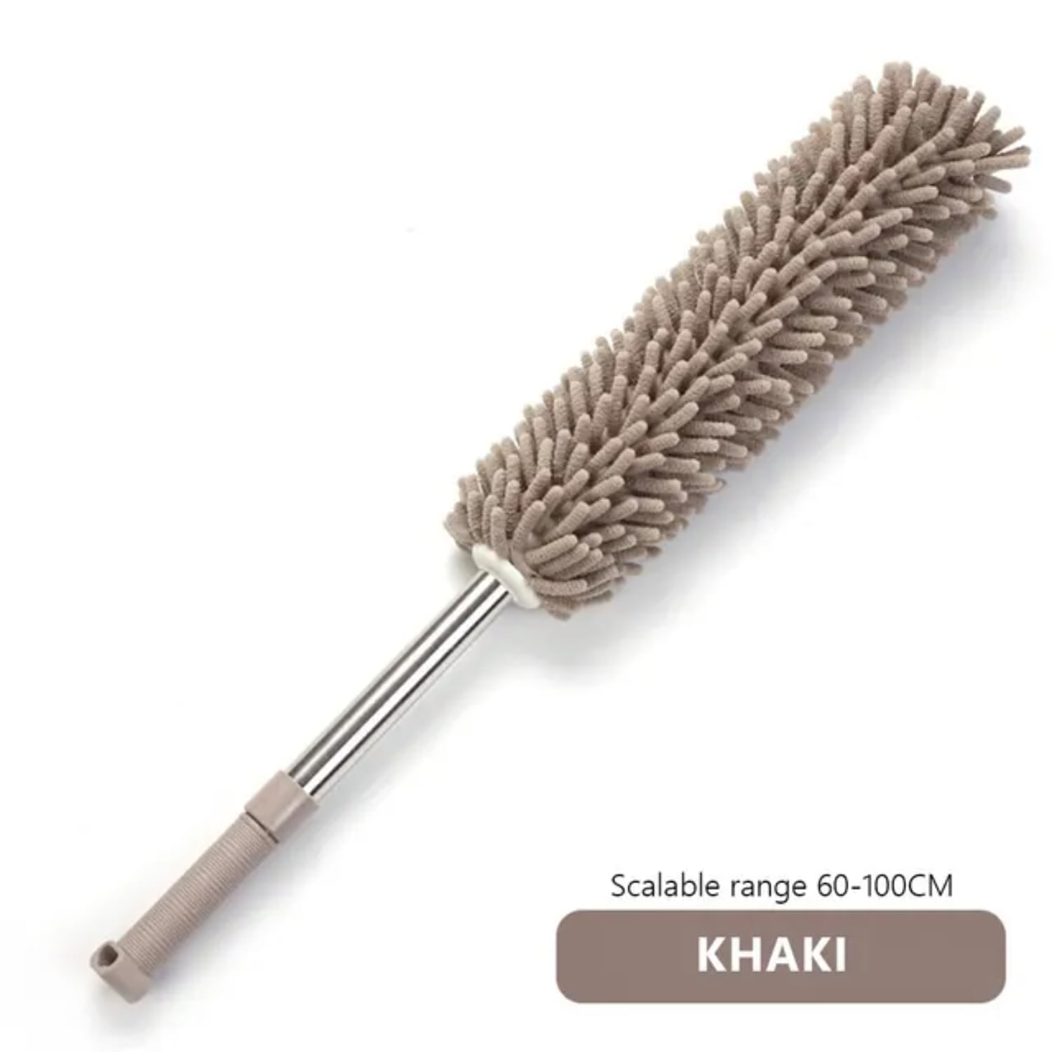 Extendable Stainless Steel Telescoping Microfiber Duster for Household