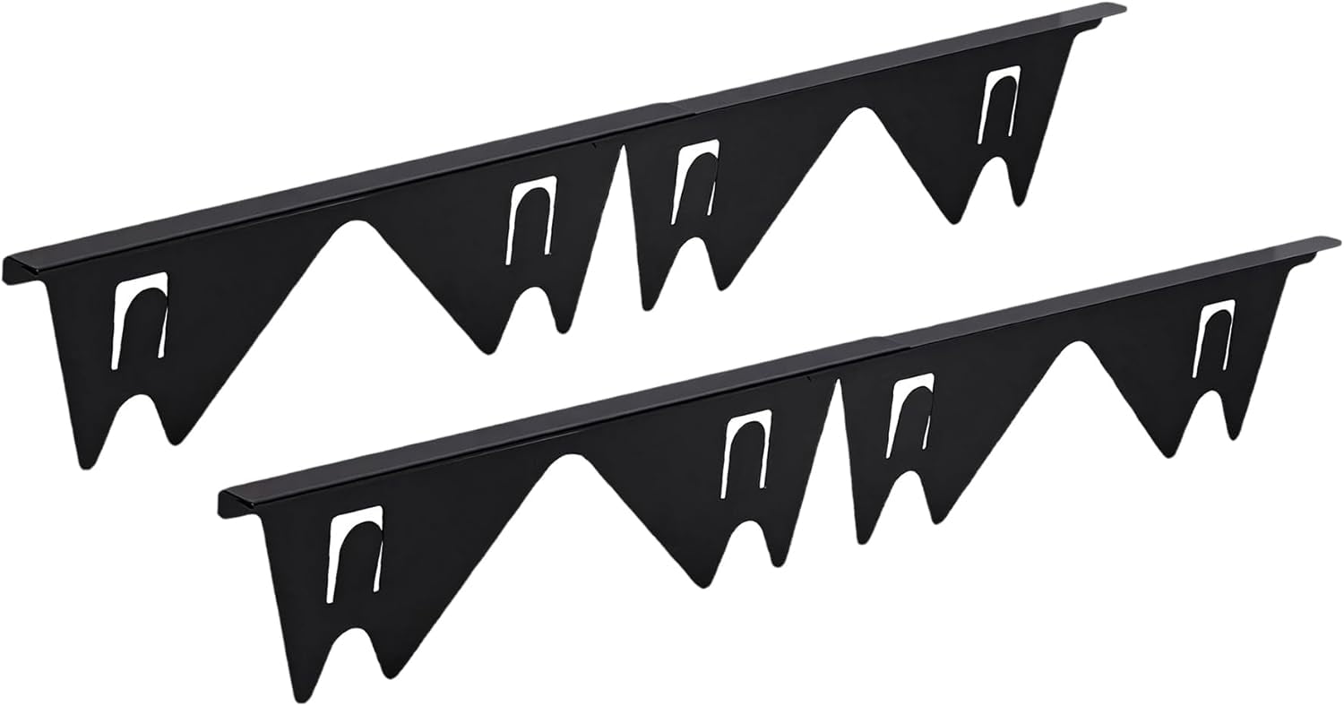 Extendable Stove Gap Covers Stainless Steel:Stove Gap Filler Prevent Food Debris from Entering the Gap,Stove Guard for Gas Stoves,Adjustable Length from 13.8 to 27.5 Inches,2Pcs (Black)