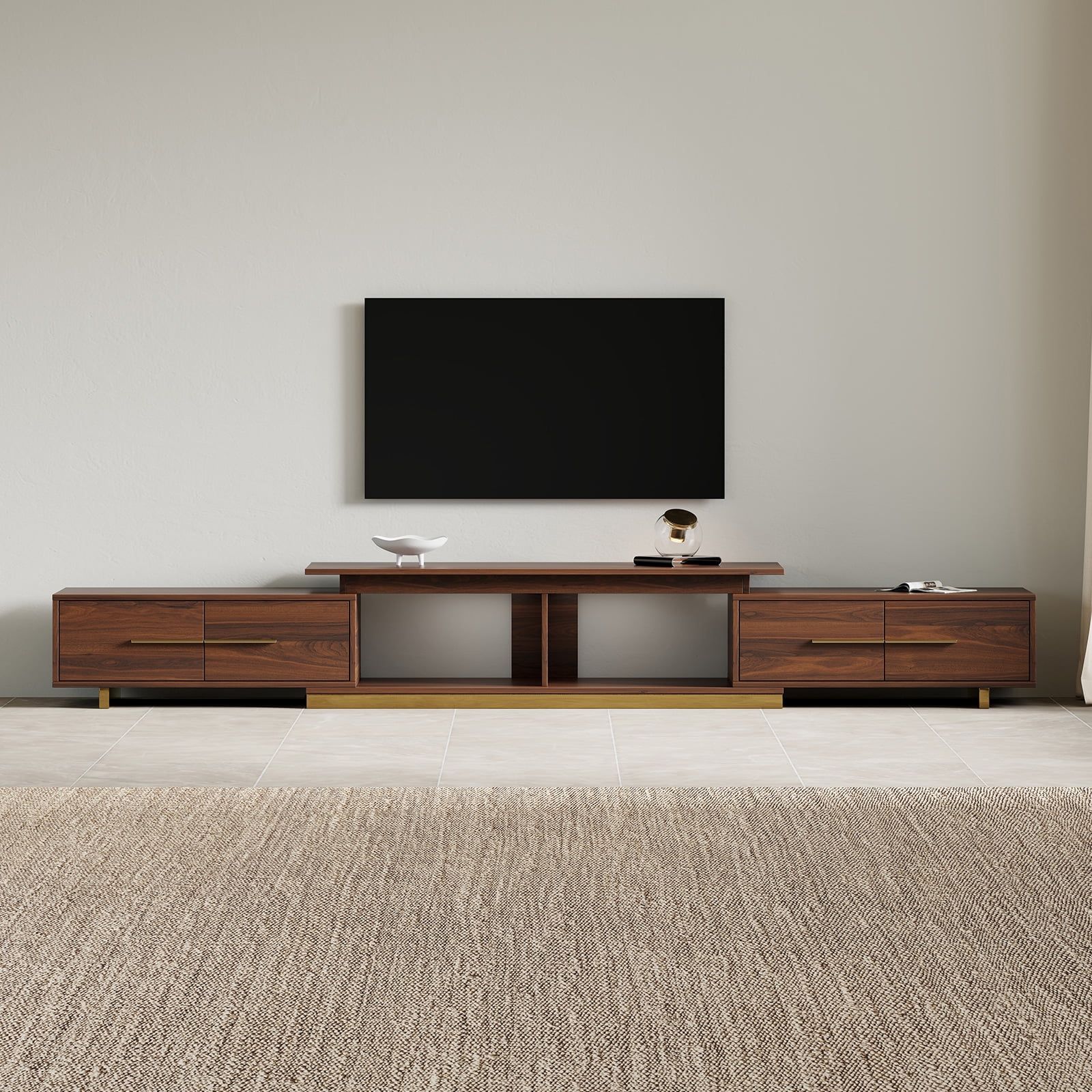 siu want Extendable TV Stand for 55-100 inch TVs, Modern TV Console ...