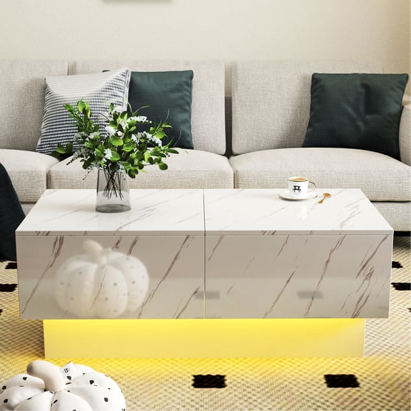Extendable Table with Sliding Function / Ideal for Living Room Movie Nights / Hides Remote Controls