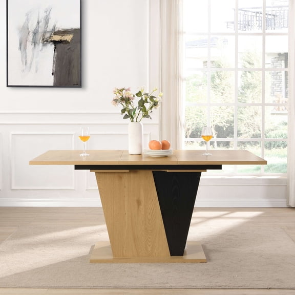 Extendable Table with Sturdy Metal Base / Adds Sophistication to Home Décor