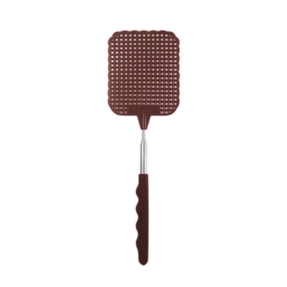 Extendable Telescopic Fly Swatter - Stainless Steel Manual Bug Swatter, Long Handle Mosquito Catcher with Flexible PP Grid Head