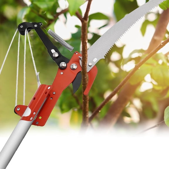 Extendable Tree Pole Pruner, 2 in 1 Outdoor High Scissors Pruning Shears Garden Tools (Scissor + Saw, No Rod) Tree Trimmer