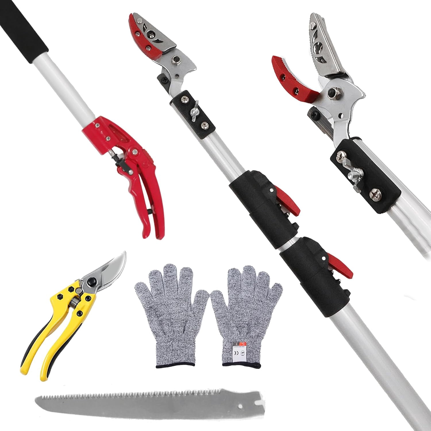 Extendable Tree Pruner 4.6-10 Ft - Telescopic Pole Tree Trimmer, Fruit ...