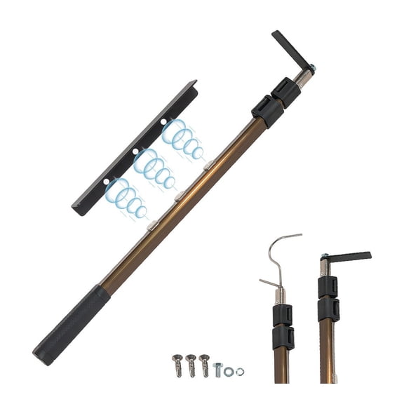 5 Ft Extendable Truck Bed Cargo Grabber Tool - Telescoping Long Reaching Tool, Aluminum Pole with Y-Hook & Spade, Magnetic Mount, Quick-Release Handle - Truck Bed Retriever Tool