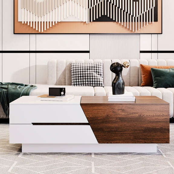 Extendable coffee table, hidden compartments - Meets changing needs and maintains tidiness