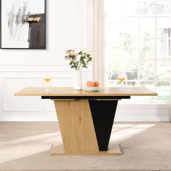 Extendable table with reinforced frame, stain - resistant surface - Useful for family get - togethers in homes