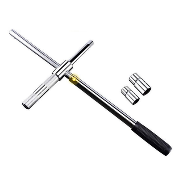 Extended 4-Way Lugs Wrench With 17/19mm & 21/23mm Socket For Tire Nut Removal
