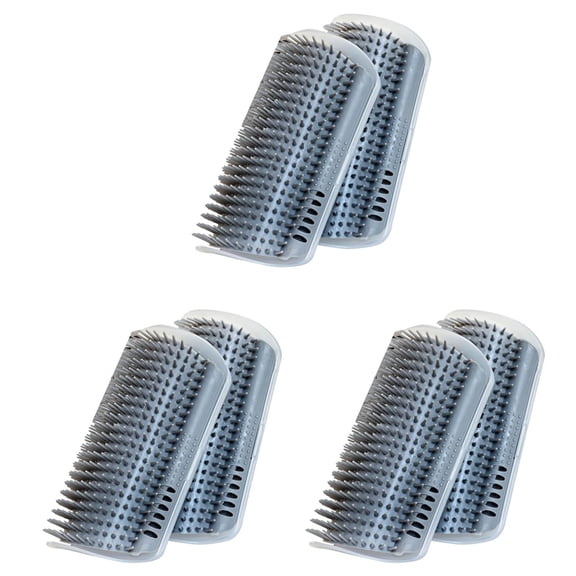 Extended (6.1Inch) 6 Pack Cat Self Groomer for Indoor Cats Cat Face Scratchers Wall Corner Self Grooming Cat Brush