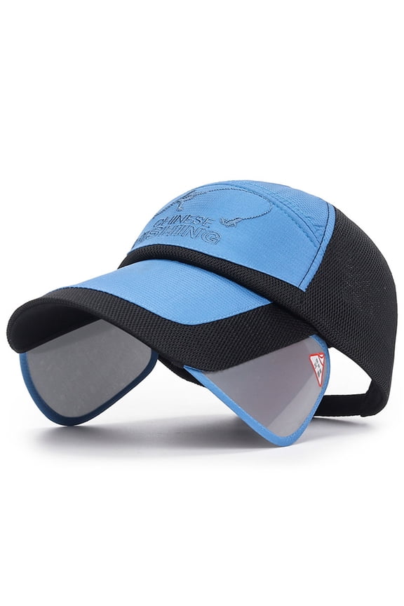Extended Brim Fishing Hat Adjustable Baseball Caps Breathable Hat for Outdoor Sports Sun Protections Hat for Men & Women