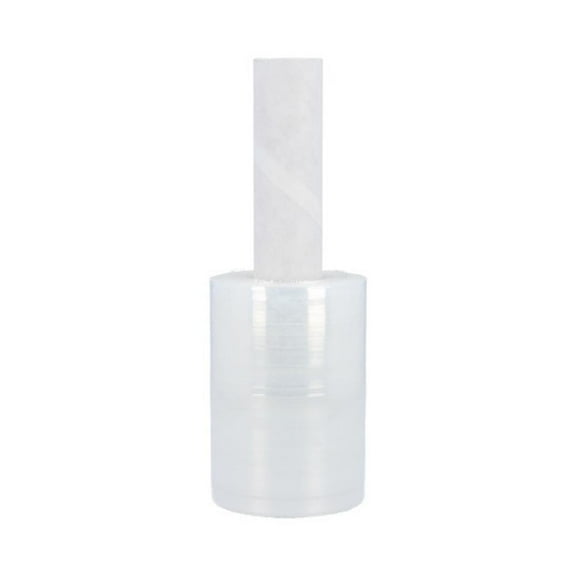 MMBM Mini Hand Stretch Wrap with Extended Core 4" x 1000' 24 Rolls 80 Gauge Clear Plastic Film for Wrapping and Packing