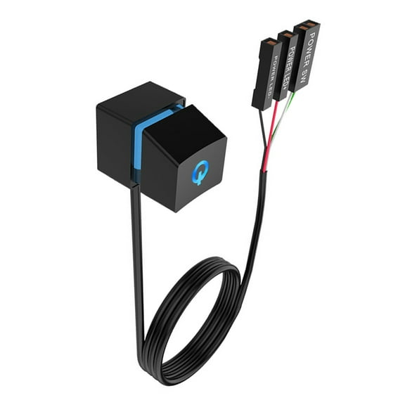 Extended Desktop Power Button with LED Light for Gaming Enthusiasts and Computer Modders