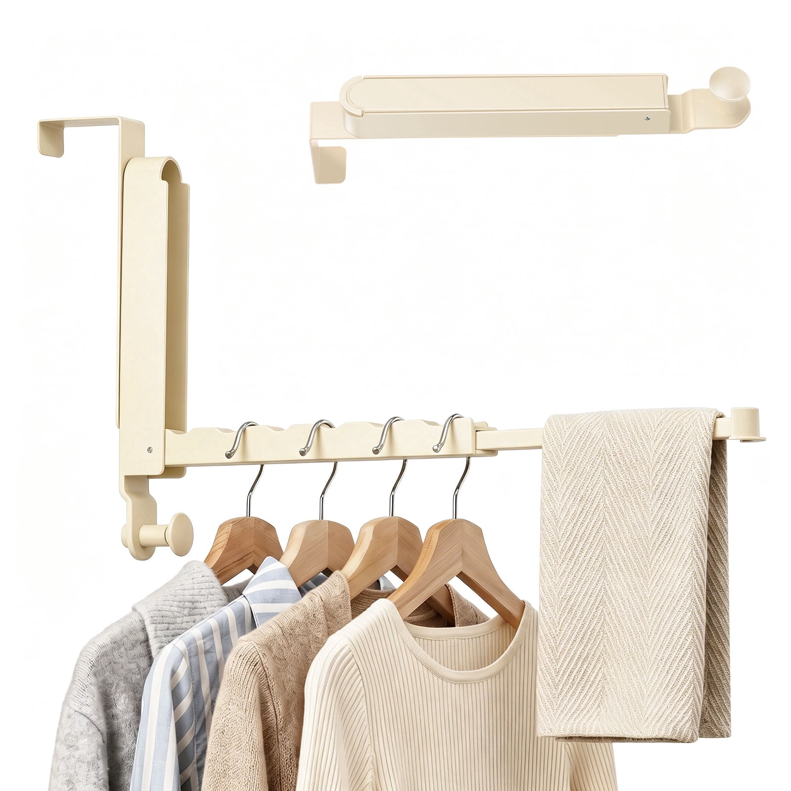 Extended Over The Door Clothes Hanger, Foldable Drying Rack with ...