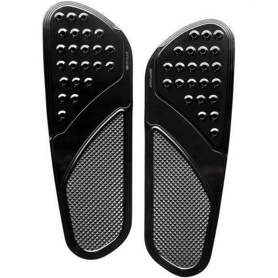 Extended Drilled Vintage Floorboards - Rubber Heel - Black