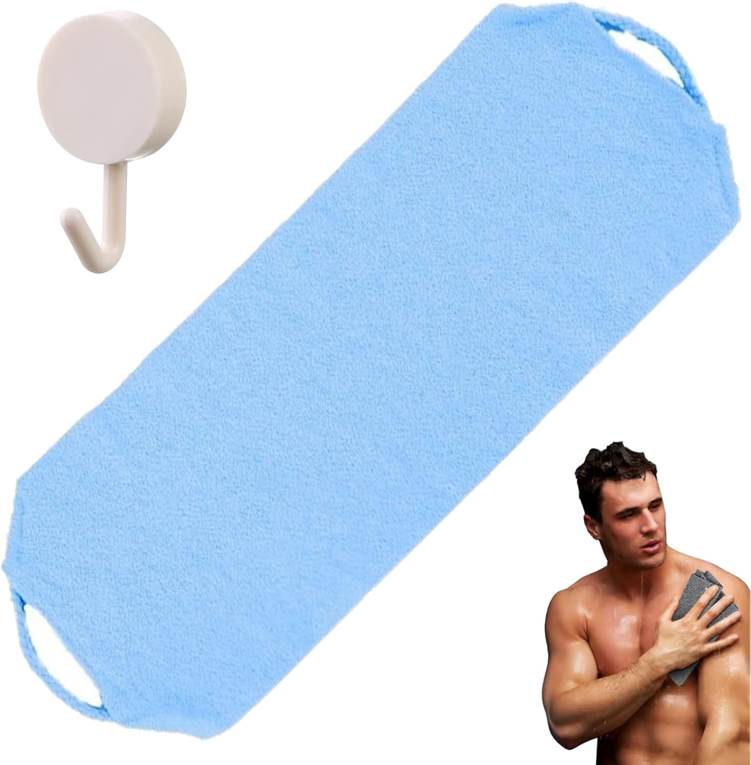 Extended Exfoliating Back Scrubber with Handles, Extended Back Scrubber ...