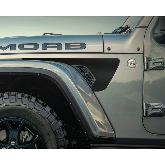 Extended Fender Vent Vinyl Decal Compatible with and Fits Jeep Wrangler JL/Jeep Gladiator JT 2018-2024 - Set of Two