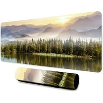Extended Gaming Mouse Pad 31.5x11.8 Inches Magic Nature Plant Forest Mouse Pad Mountain and Lake Mouse Pad for Home Office Desktop Decoration Accessories BDXTMN238