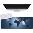 thumbnail image 1 of Extended Gaming Mouse Pad (31.5x11.8 in), Large Non-Slip Rubber Base Mousepad, Keyboard Mouse Mat Desk Pad for Work, Game - World Map Illustration Night, 1 of 6