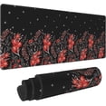 thumbnail image 1 of Extended Gaming Mouse Pad (31.5x12 in), Large Stable Rubber Base Mousepad with Stitched Edges, Keyboard Mouse Mat Desk Pad for Work, Game, Office, Home - Beautiful Floral, 1 of 6