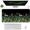 thumbnail image 1 of Extended Gaming Mouse Pad(35.4x15.7 in), Large Desk Pad Laptop Computer Keyboard Mat Waterproof Desk Decor Writing Pad for Work, Game, Office, Home - Black Flower, 1 of 6