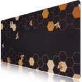 thumbnail image 1 of Extended Gaming Mouse Pad (35.4x15.7 in), Large Non-Slip Rubber Base Mousepad with Stitched Edges, Waterproof Keyboard Mouse Mat Desk Pad for Work, Game, Office, Home - Honeycomb, 1 of 6