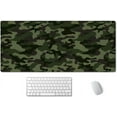 thumbnail image 1 of Extended Gaming Mouse Pad (35.4x15.7 in), Large Non-Slip Rubber Base Mousepad with Stitched Edges, Waterproof Keyboard Mouse Mat Desk Pad for Work, Game, Office, Home - Green Camouflage, 1 of 6