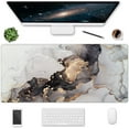 thumbnail image 1 of Extended Gaming Mouse Pad, 35.5x15.75 Non-Slip Large Desk Pad Mousepad with Stitched Edges Waterproof Keyboard Mouse Mat Desk Protector for Game, Office and Home, Ink Marble, 1 of 6