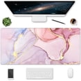 thumbnail image 1 of Extended Gaming Mouse Pad, 35.5x15.75 Non-Slip Oversized Desk Pad Mousepad with Stitched Edges Waterproof Keyboard Mouse Mat Desk Protector for Game, Office and Home, Pink Abstract, 1 of 6