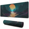 thumbnail image 1 of "Extended Gaming Mouse Pad Featuring Aesthetic Mountain Artwork: Large 31.5x11.8 Inch, Stable Rubber Base, Stitched Edges for Work, Game & Office", 1 of 7