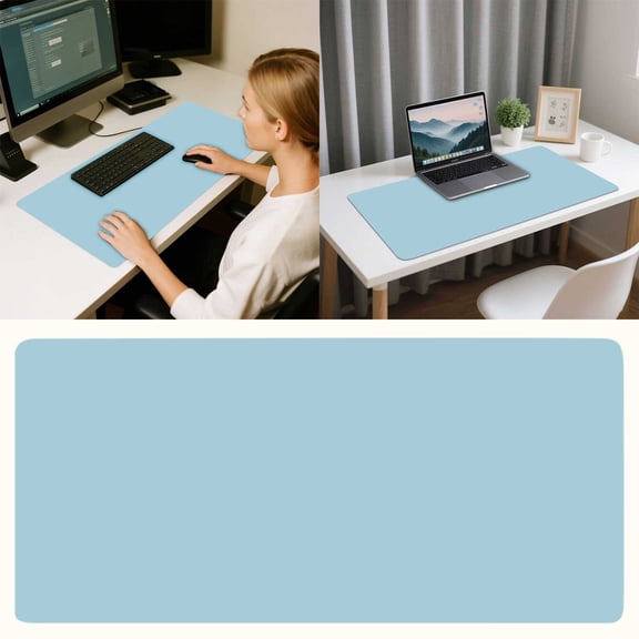 Extended Gaming Mouse Pad, Large Desk Mat with Non- Rubber Base,Spill-Resistant&Waterproof Surface,Stitched Edges Keyboard Mousepad for Office,Home(31.5*15.75Inchï¼