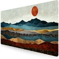 thumbnail image 1 of Extended Gaming Mouse Pad Large Desk Mat XXL 35.4x15.7in Mouse Pad Non-Slip Rubber Base Keyboard Pad Waterproof Desktop Mat for Laptop Computer Work Game Home Office-Abstract Red Sun, 1 of 6