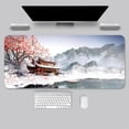 thumbnail image 1 of Extended Gaming Mouse Pad, Large Mouse Mat Desk Pad, Big Computer Keyboard Mousepad, 3mm Thick Long Non-Slip Rubber Base, 31.5 X 11.8 Inch (Snow Covered Temple Shrine), 1 of 7