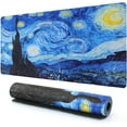 thumbnail image 1 of Extended Gaming Mouse Pad, Non-Slip Water-Resistant Rubber Base Computer Keyboard Mouse Mat Desk Protector, 35.5 x 15.75-inch 3mm Thick XX-Large, Ideal Partner for Work & Game (Starry Night), 1 of 6