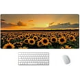thumbnail image 1 of Extended Gaming Mouse Pad XXL ArtSo Large Keyboard Mat Long Mousepad Desk Decor Writing Pad Non Slip Rubber Base Stitched Edges for Work, Game, Office, Home, 35.5" x 15.7", Sunflower Field, 1 of 6