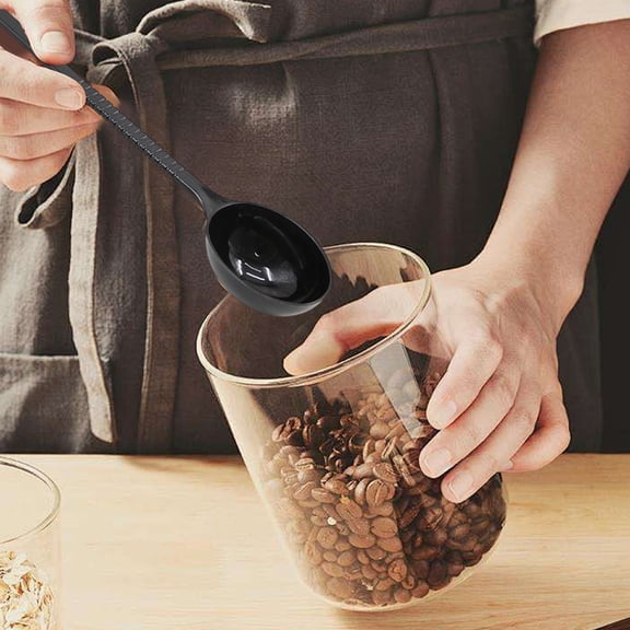 Extended Grip Plastic Coffee Measuring Spoon 20 ML, Multi-Purpose Dry Measure Scoop Ideal for Ground Coffee, Tea Leaves and Daily Kitchen Prep,Brown