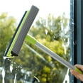 thumbnail image 1 of Extended Handle Detachable Double-sided Glass Cleaner Window Brush with Squeegee & Scrubber, Non-streak & Ergonomic Grip for Effortless Cleaning, Ideal for High Windows, Mirrors & Shower, 1 of 6